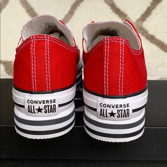 CONVERSE CTAS PLATFORM LAYER OX ENAMEL RED/WHITE/B - Picture 6 of 16